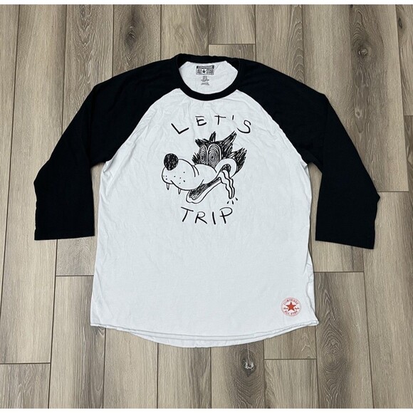 Converse x Rare Vintage Streetwear “Let's Trip” Goofy 1/2 Sleeve Mens Size XL - Picture 1 of 10